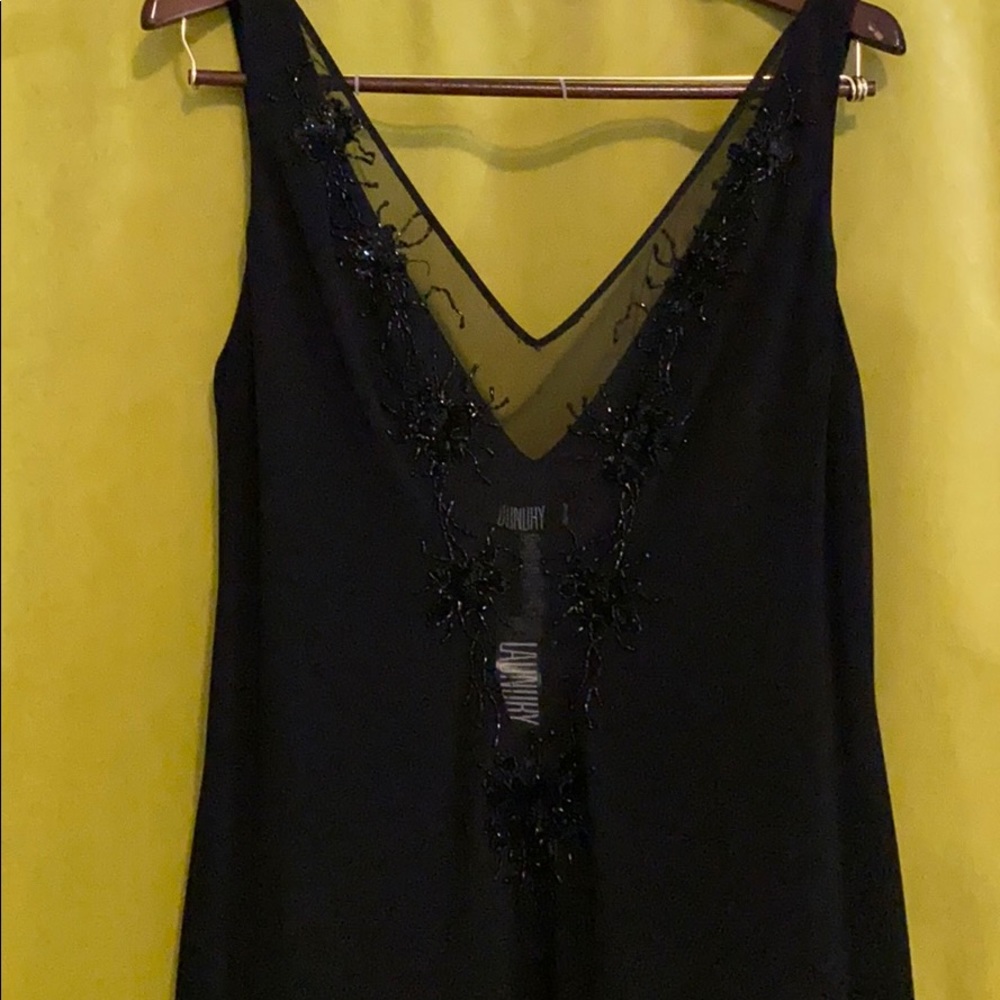 WOW! Stunning Black LAUNDRY Evening Gown NWT sz12